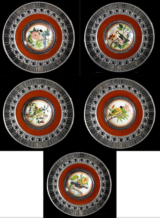 Set de platos pájaros